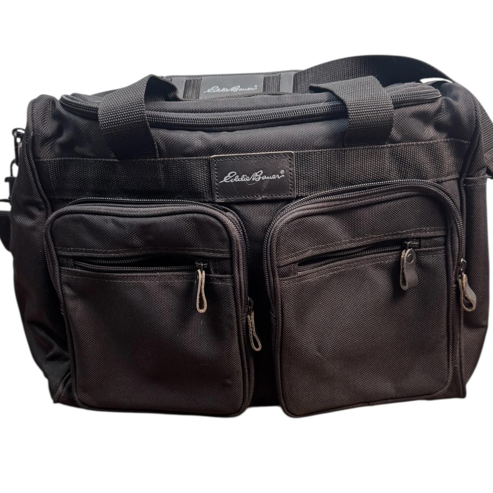 Eddie Bauer Black Travel Bag with Multiple Zippered Pockets